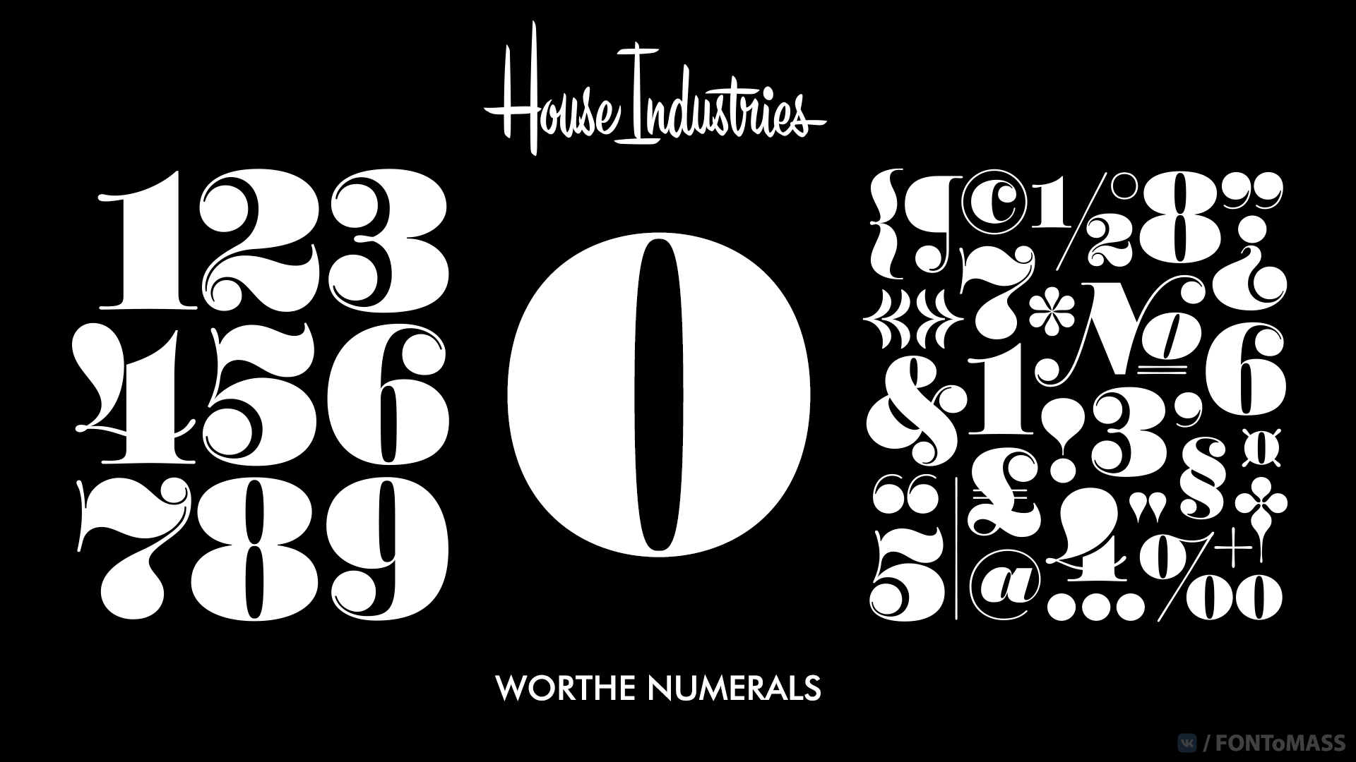 Пример шрифта Worthe Numerals #1